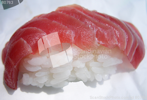 Image of Sushi on a blurred background