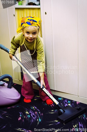 Image of Little cleaning lady