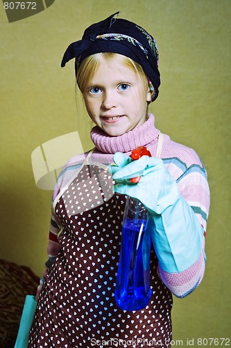 Image of Little cleaning lady