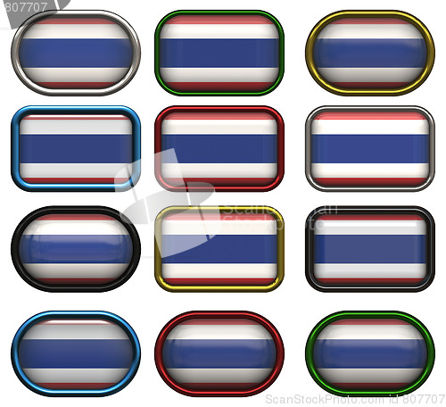 Image of twelve buttons of the Flag of Thailand