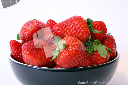 Image of Bowl of strawberries