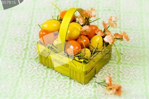 Image of Yellow orange easte basket