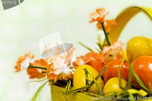 Image of Yellow orange easte basket