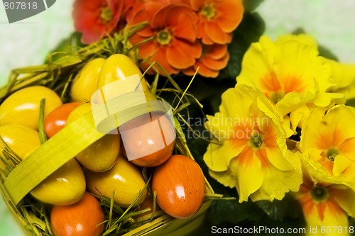 Image of Yellow orange easte basket