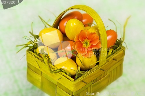 Image of Yellow orange easte basket