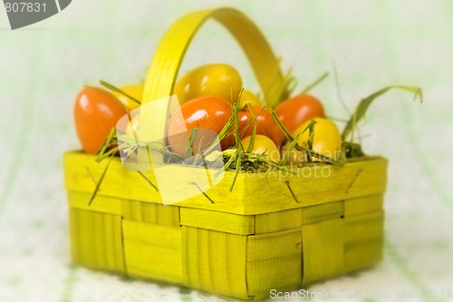 Image of Yellow orange easte basket