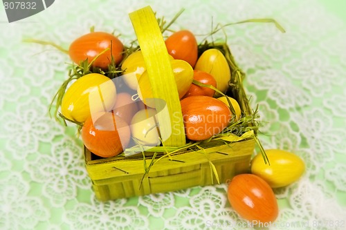 Image of Yellow orange easte basket