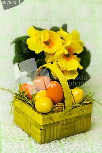 Image of Yellow orange easte basket