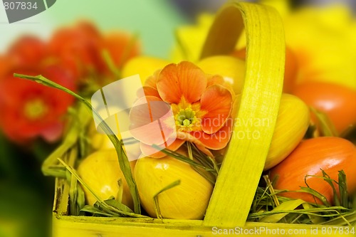 Image of Yellow orange easte basket