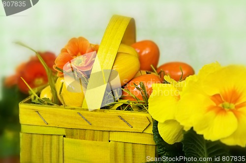 Image of Yellow orange easte basket