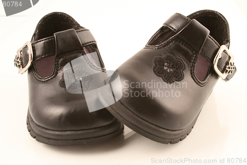 Image of Black baby shoes 2