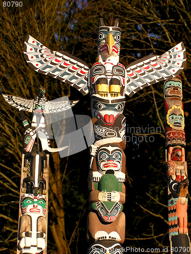 Image of totem poles