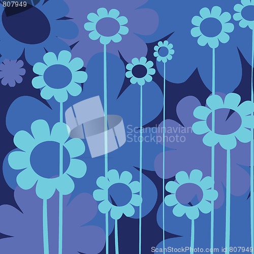 Image of Floral blue