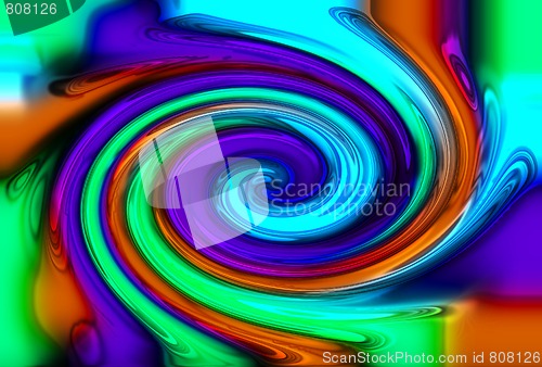 Image of abstract color twirl background