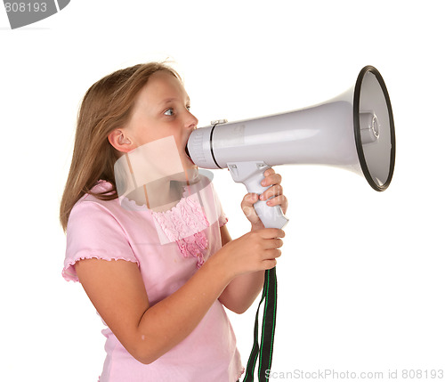 Image of young girl with megaphone