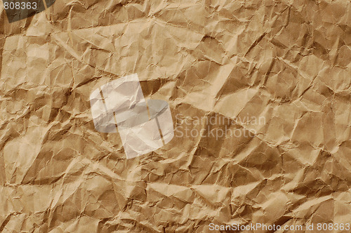 Image of Brown crumpled paper