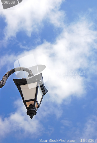 Image of Street lamp and sky