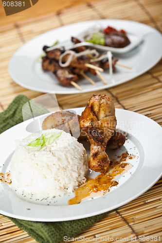 Image of Chicken curry and pork satay