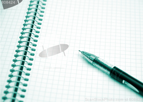 Image of The notebook and pen