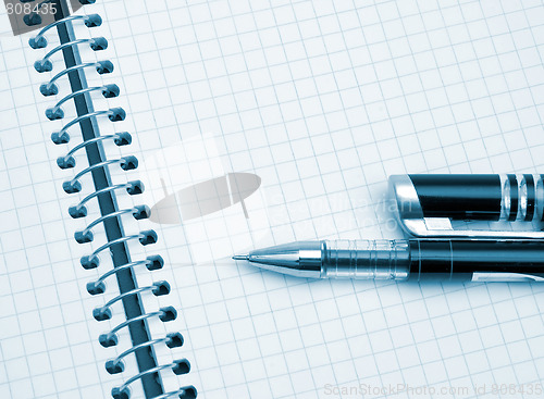 Image of The notebook and pen