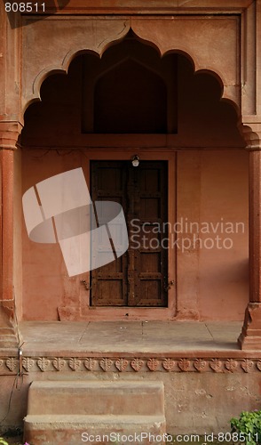Image of Entrance to an old abandoned temple. Fatehpur Sikri temple compl