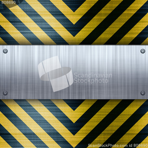 Image of Hazard Stripes Brushed Aluminum