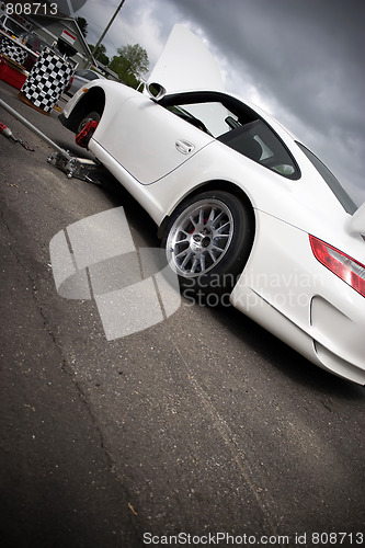 Image of Race Car in the Pits