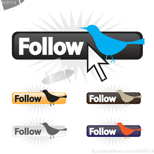 Image of Follow Bird Icons