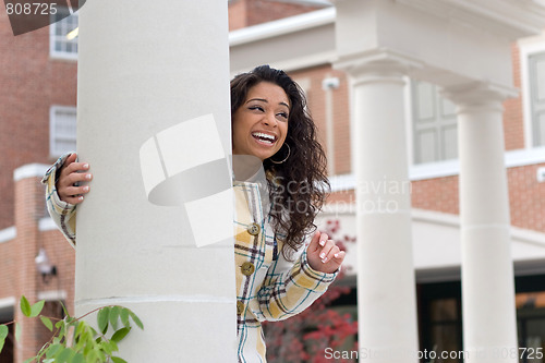 Image of Indian Woman Waving