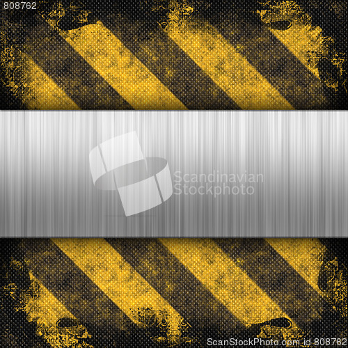 Image of Hazard Stripes Brushed Metal