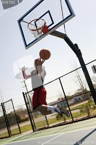 Image of Basketball Player Layup