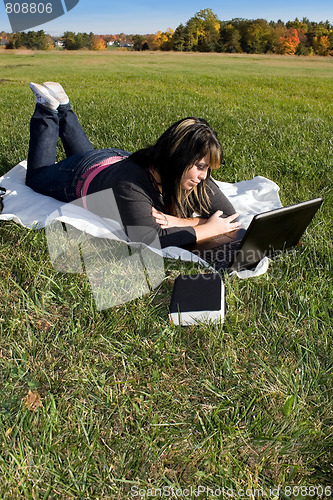 Image of Woman with a Laptop