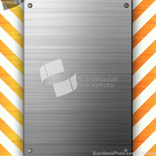 Image of Hazard Stripes Brushed Metal