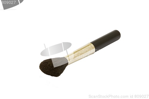 Image of black round make-up brush isolated