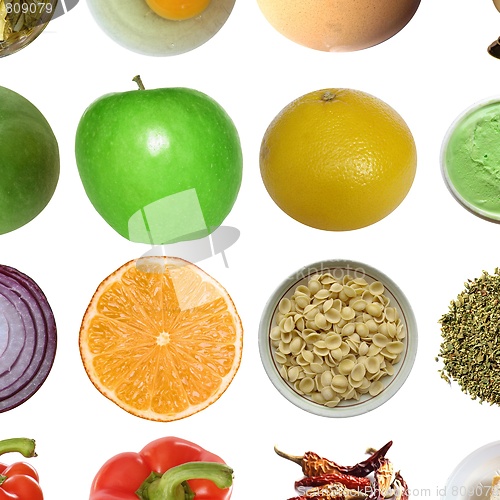 Image of Food collage isolated