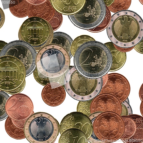 Image of Euro coins collage