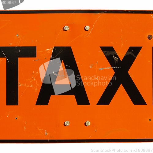 Image of Taxi sign isolated 