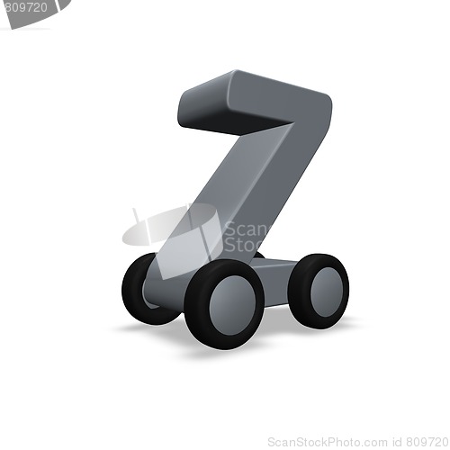 Image of letter z on wheels