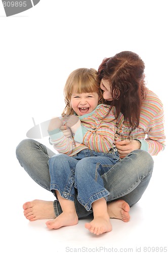 Image of Mom and daughter playing