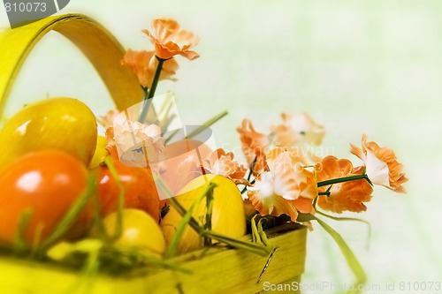 Image of Yellow orange easte basket