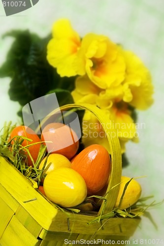 Image of Yellow orange easte basket