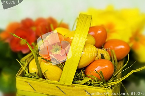 Image of Yellow orange easte basket