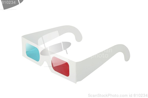 Image of 3-D glasses isolated on white