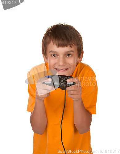 Image of boy playing video game