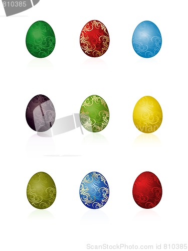 Image of Easter eggs with pattern