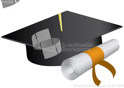 Image of Graduation cap and diploma