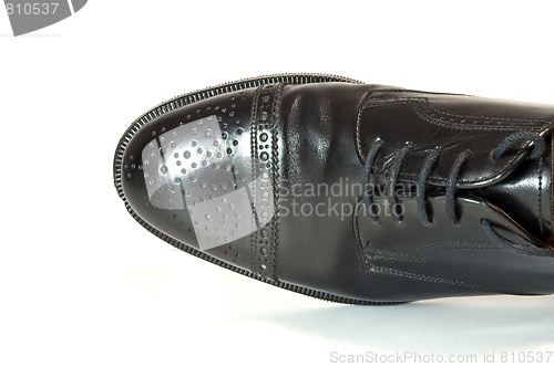 Image of Black men s leather shoe
