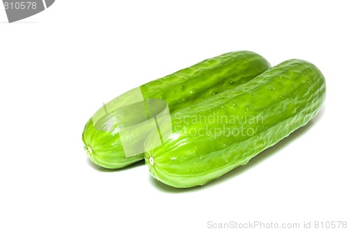 Image of Green cucumbers