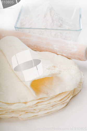 Image of pita bread making