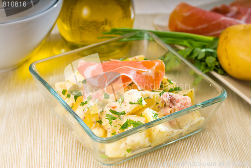 Image of parma ham and potato salad